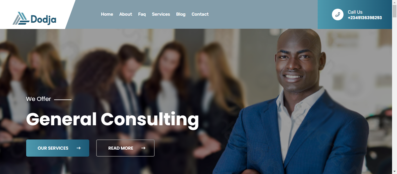 Screenshot of dodjaglobal website